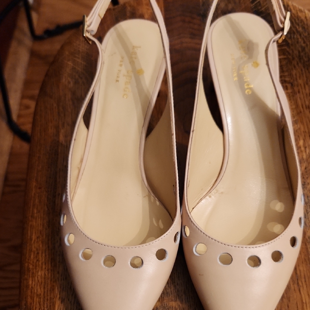 Kate Spade Cream Slingback Heels